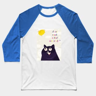 A cat teach a bird how to fly Baseball T-Shirt